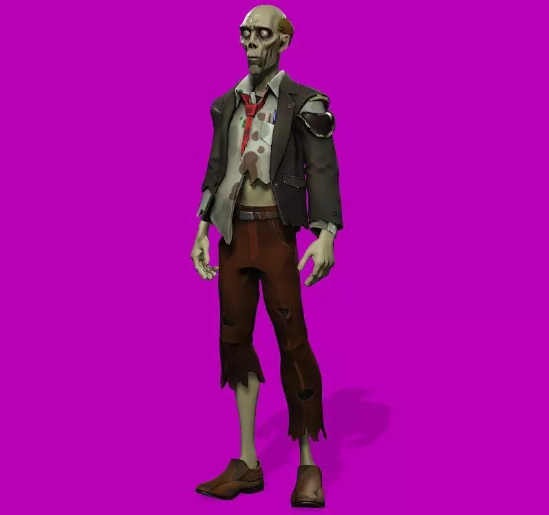 stylized zombie iasson Low-poly 3D model_0
