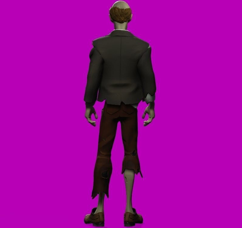 stylized zombie iasson Low-poly 3D model_3