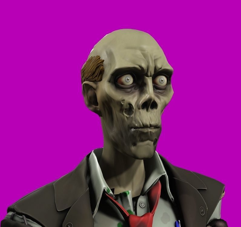 stylized zombie iasson Low-poly 3D model_4