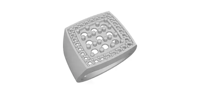 Mens Ring with Diamond Size 7 USA  3D print model