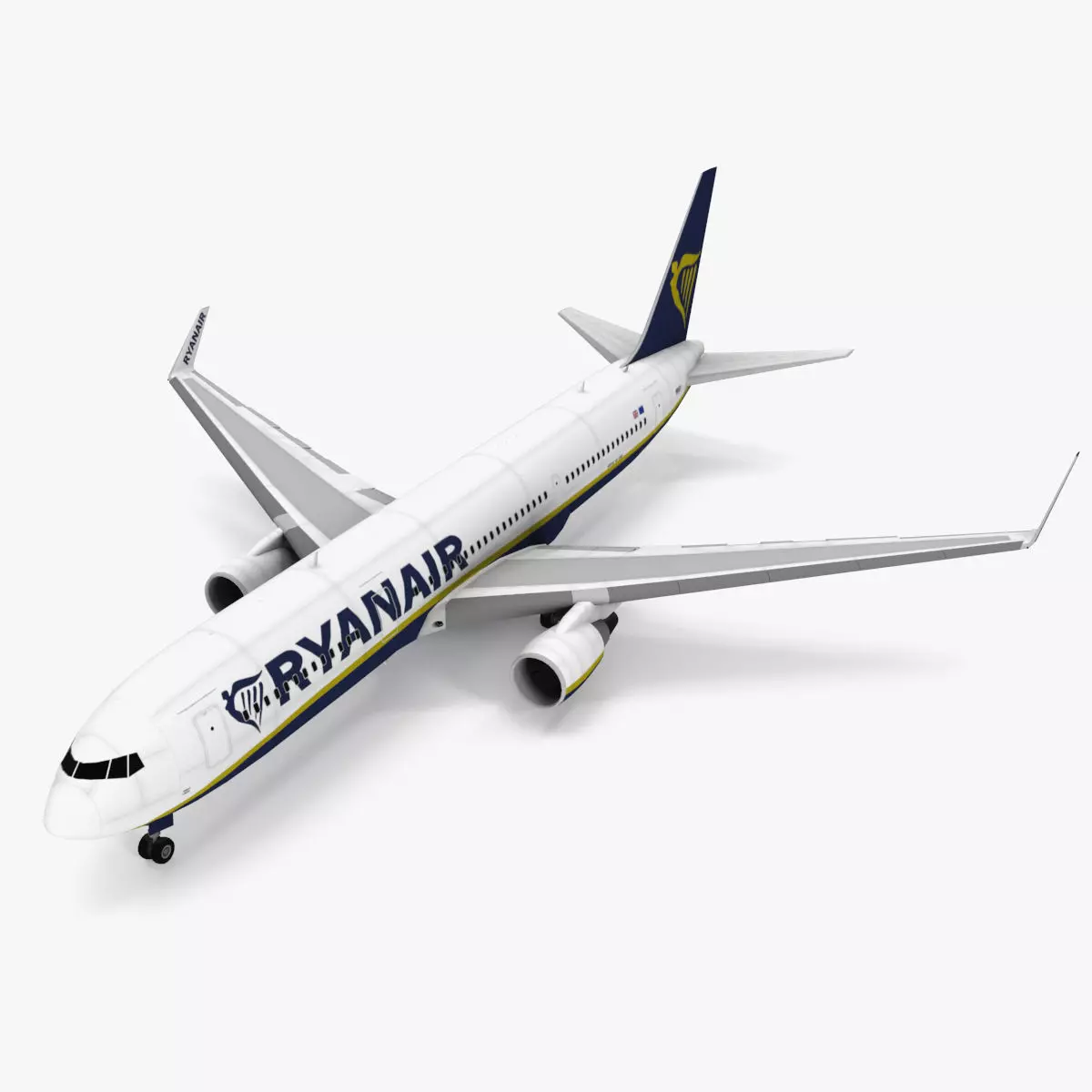 Boeing 767-300ER Ryanair Airlines Low-poly 3D model
