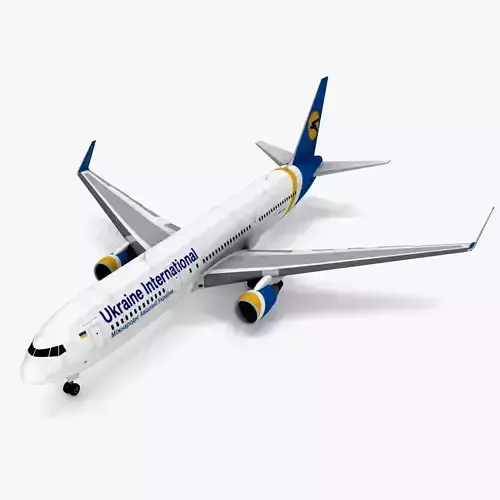 Boeing 767-300ER UIA Low-poly 3D model