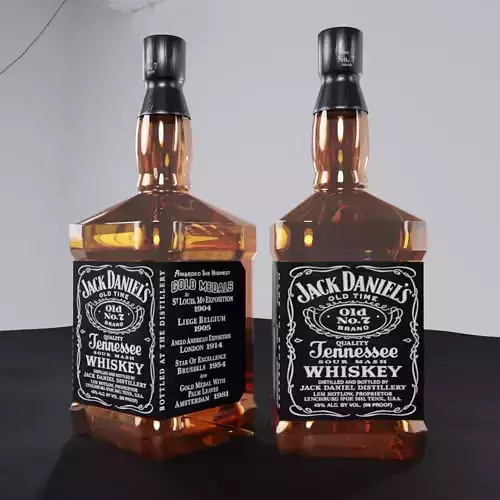 Jack Daniels Whiskey Low Poly 