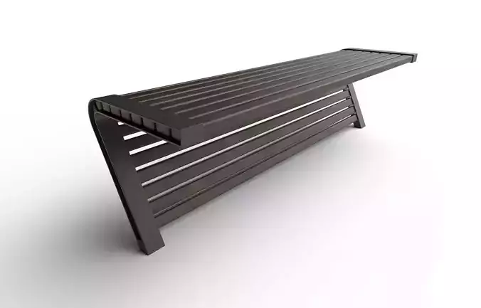 Bench  M16 Low-poly 3D model