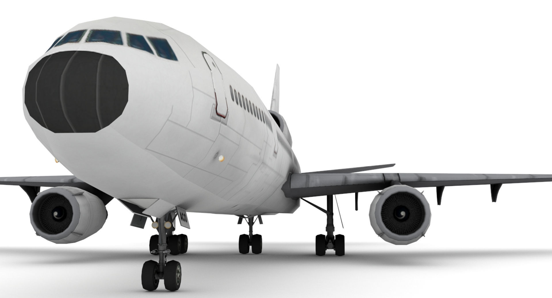 Douglas DC-10 Low-poly 3D model_7