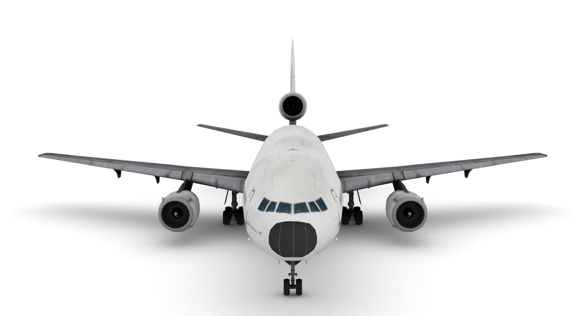 Douglas DC-10 Low-poly 3D model_4