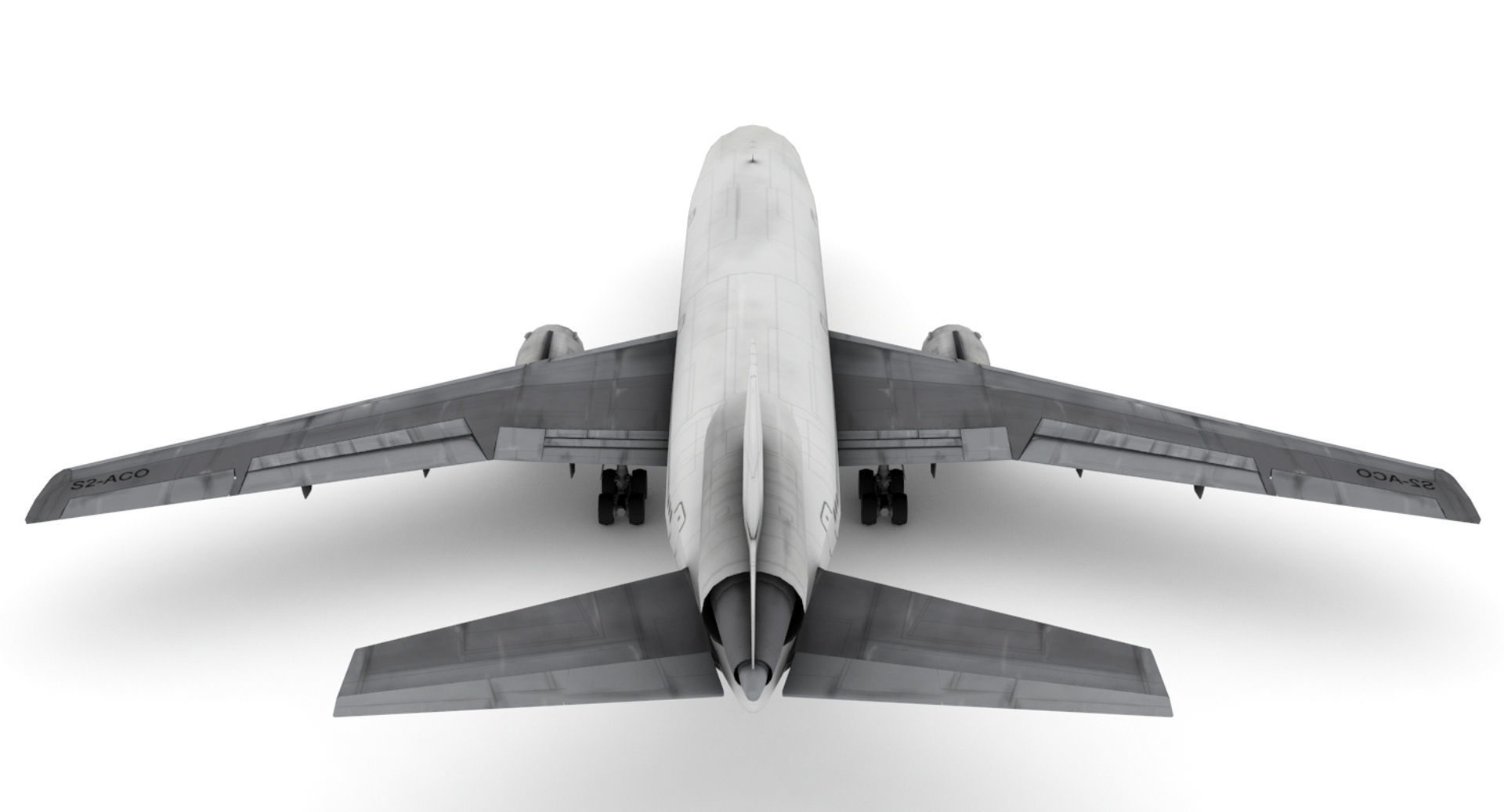 Douglas DC-10 Low-poly 3D model_5