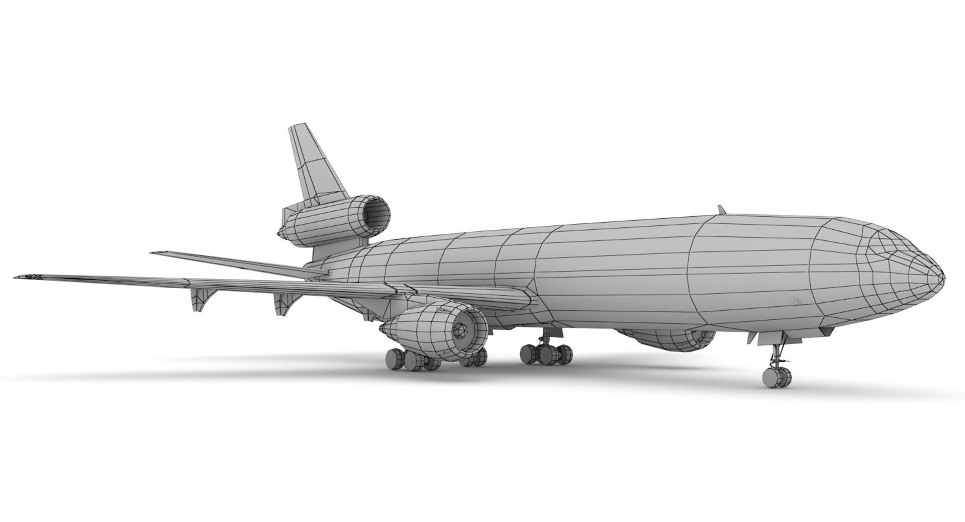 Douglas DC-10 Low-poly 3D model_15