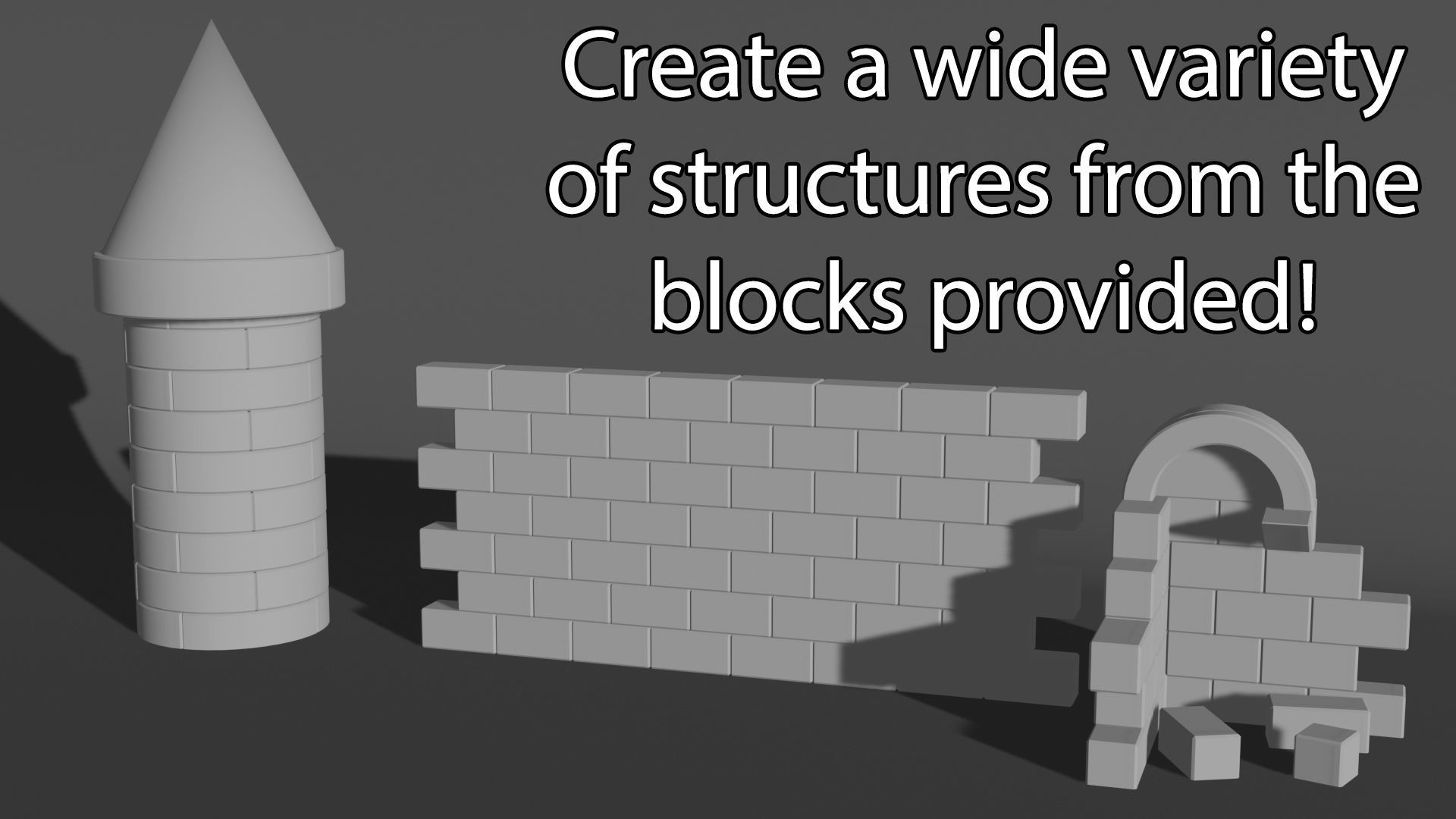 29 Building Blocks for All Types of Structures - Texture Ready Low-poly 3D model_1