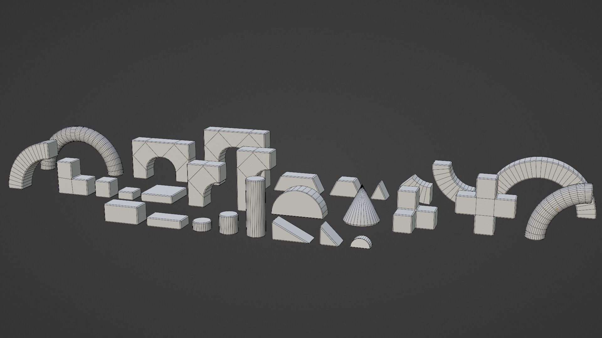 29 Building Blocks for All Types of Structures - Texture Ready Low-poly 3D model_7