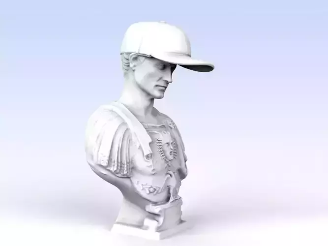 Julius Caesar in  Baseball Cap 3D print model