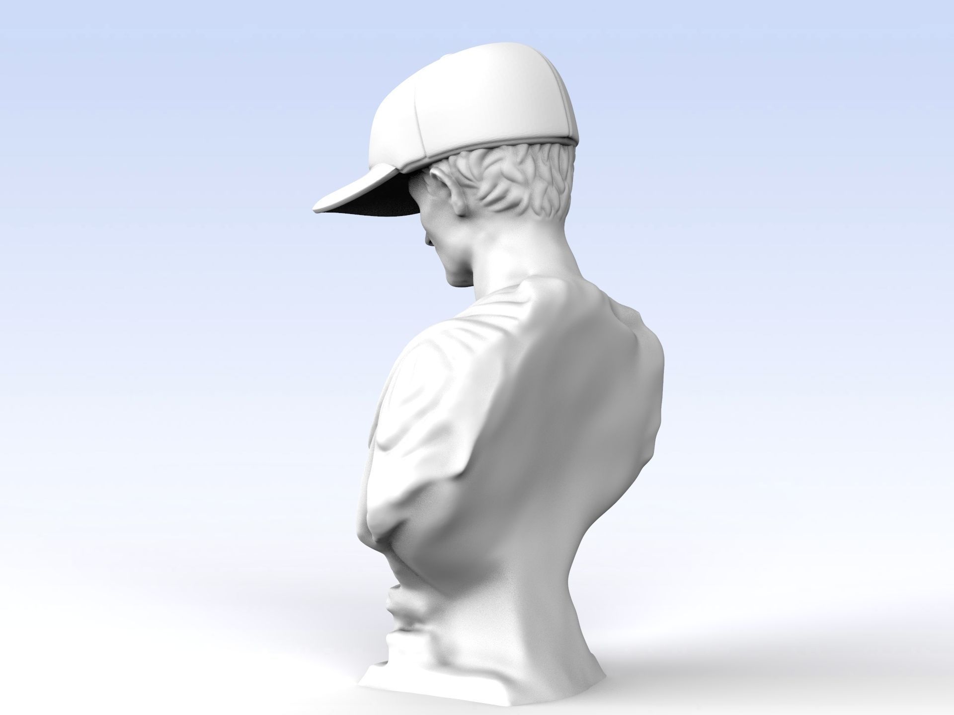 Julius Caesar in  Baseball Cap 3D print model_3
