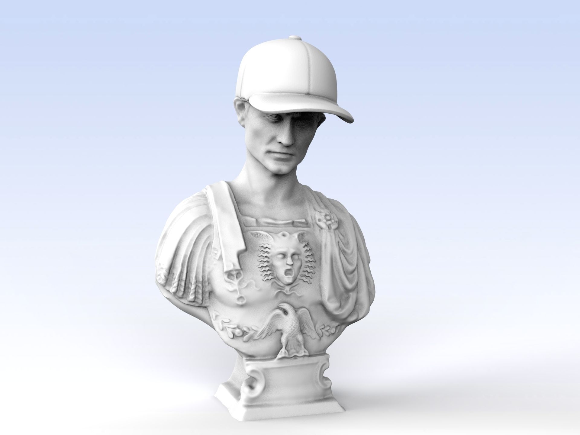 Julius Caesar in  Baseball Cap 3D print model_5