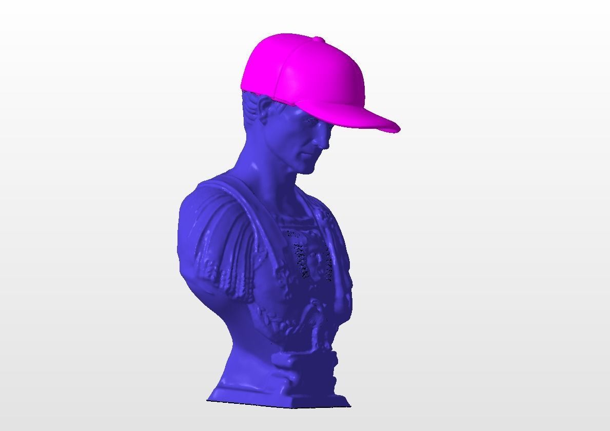Julius Caesar in  Baseball Cap 3D print model_11