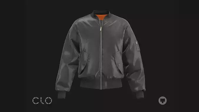 MALE MA1 BOMBER JACKET mv2 highpoly