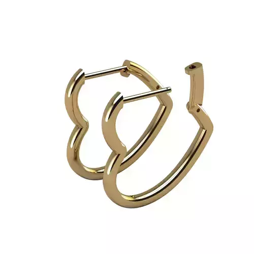 Heart Earring  3D print model