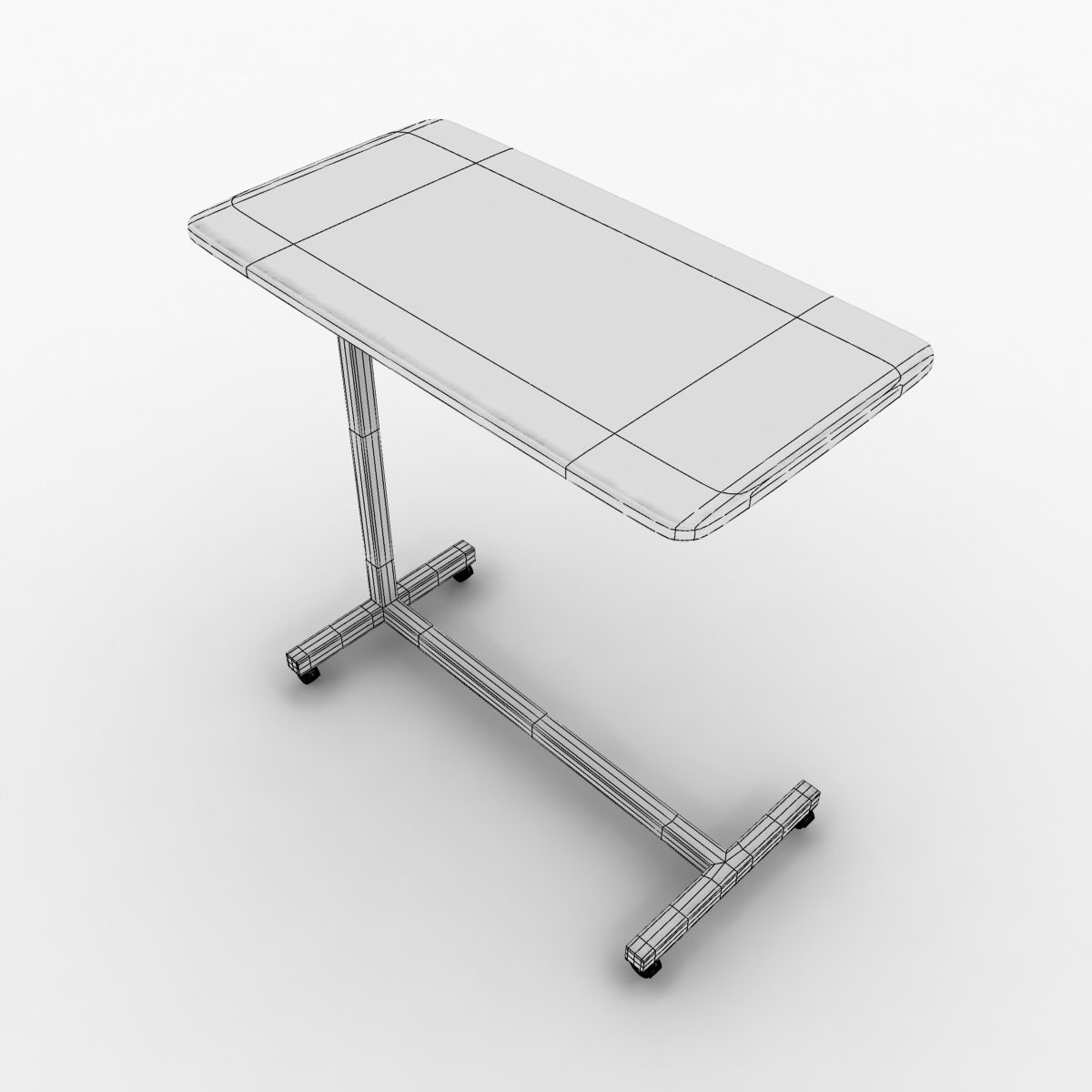 Hospital Table Low-poly 3D model_5