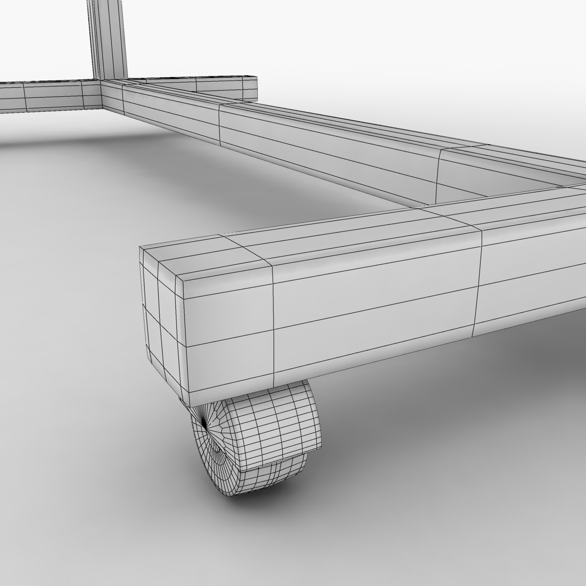 Hospital Table Low-poly 3D model_9