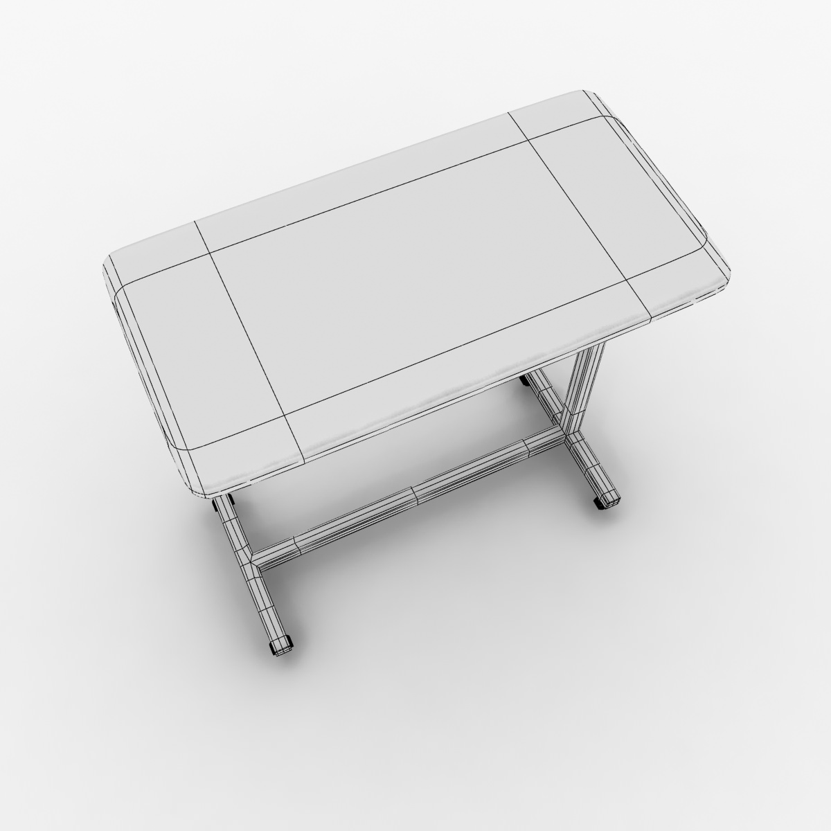 Hospital Table Low-poly 3D model_8