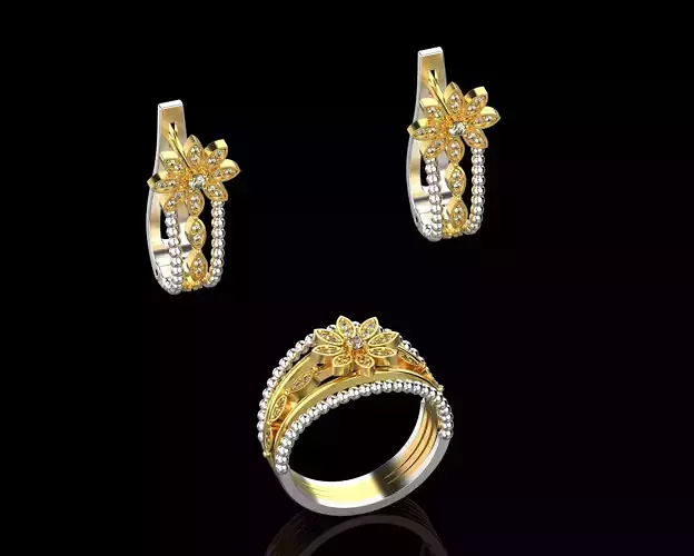 Ring and Earrings set N79