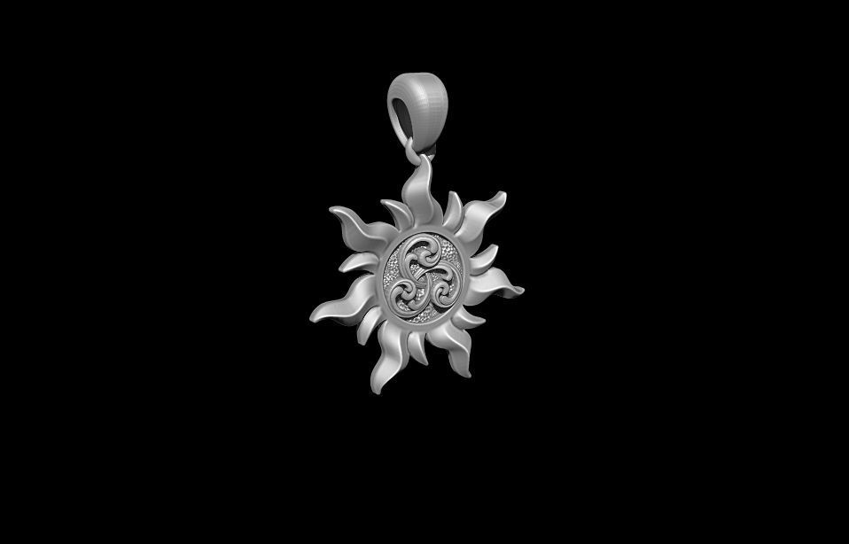 Sun pandent NO1 Free 3D print model_16