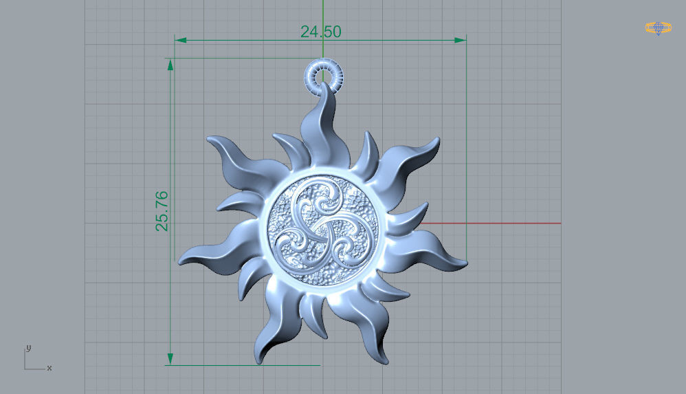 Sun pandent NO1 Free 3D print model_18