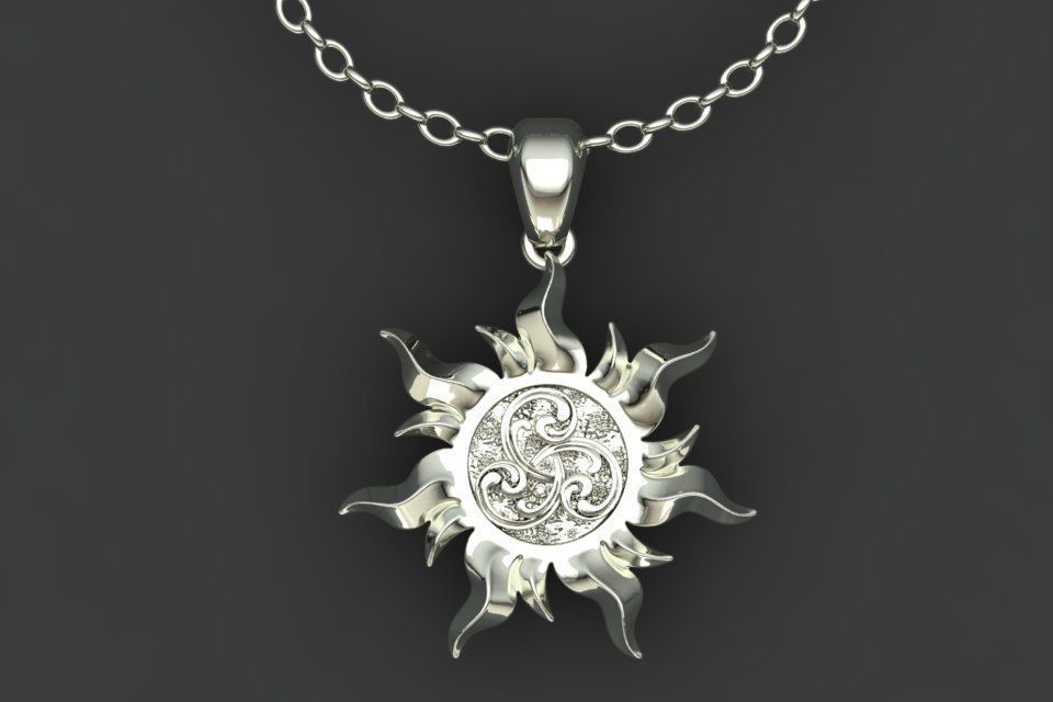 Sun pandent NO1 Free 3D print model_5