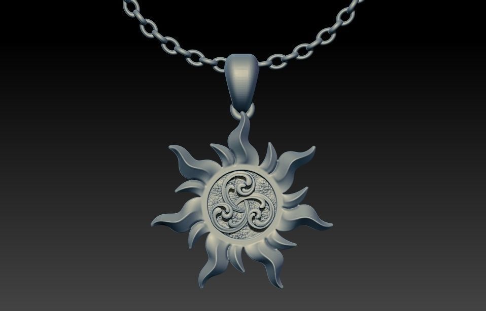 Sun pandent NO1 Free 3D print model_8