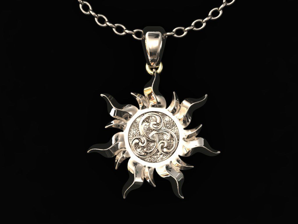 Sun pandent NO1 Free 3D print model_7