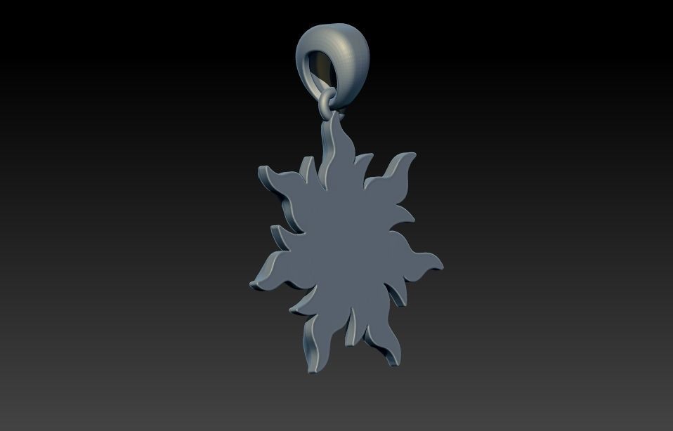 Sun pandent NO1 Free 3D print model_9