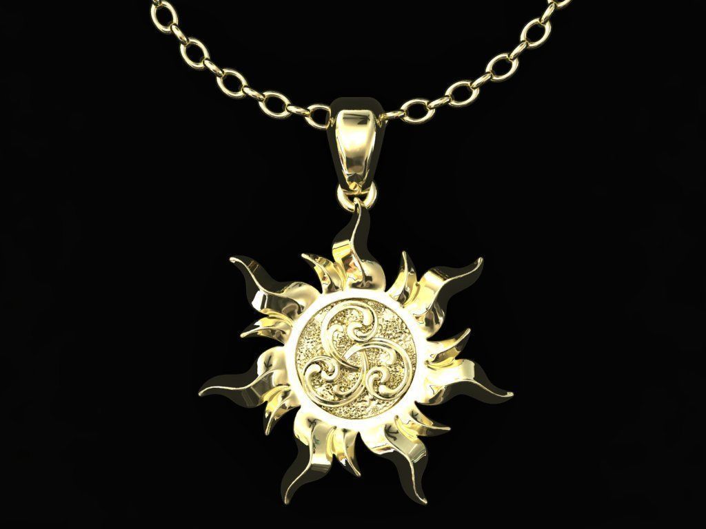 Sun pandent NO1 Free 3D print model_4