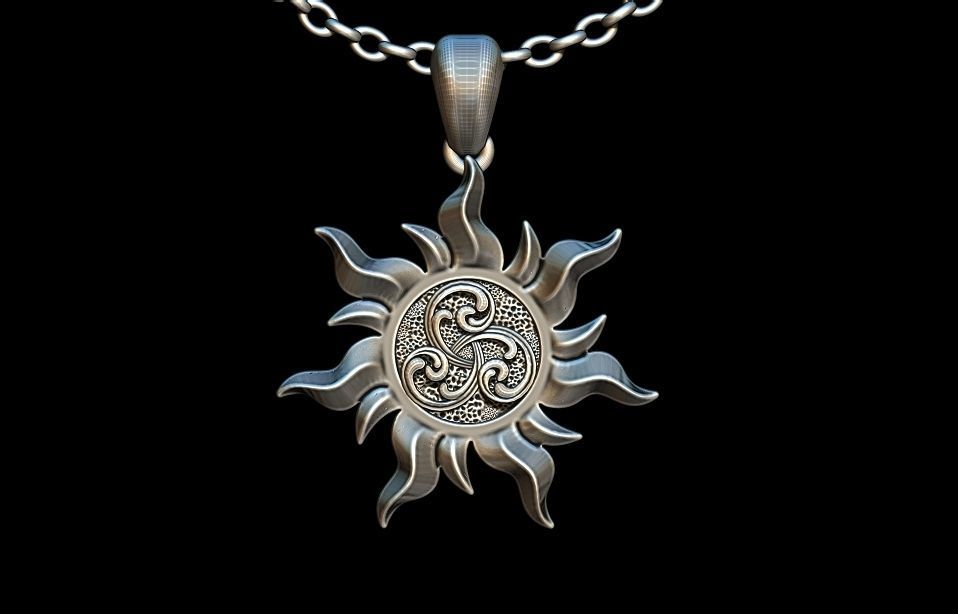 Sun pandent NO1 Free 3D print model_10