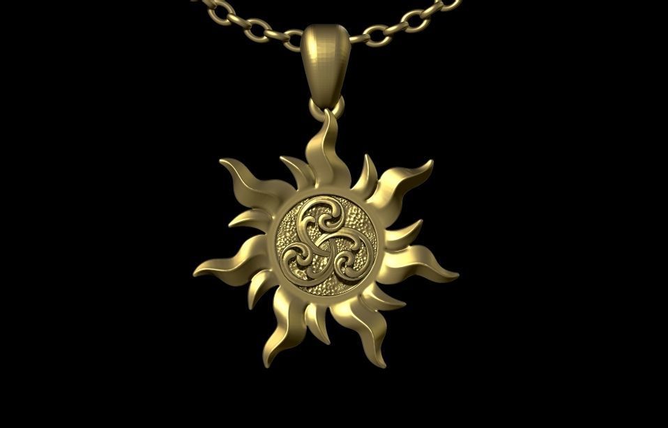 Sun pandent NO1 Free 3D print model_13