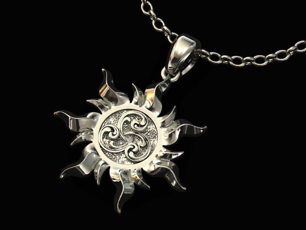 Sun pandent NO1 Free 3D print model_1