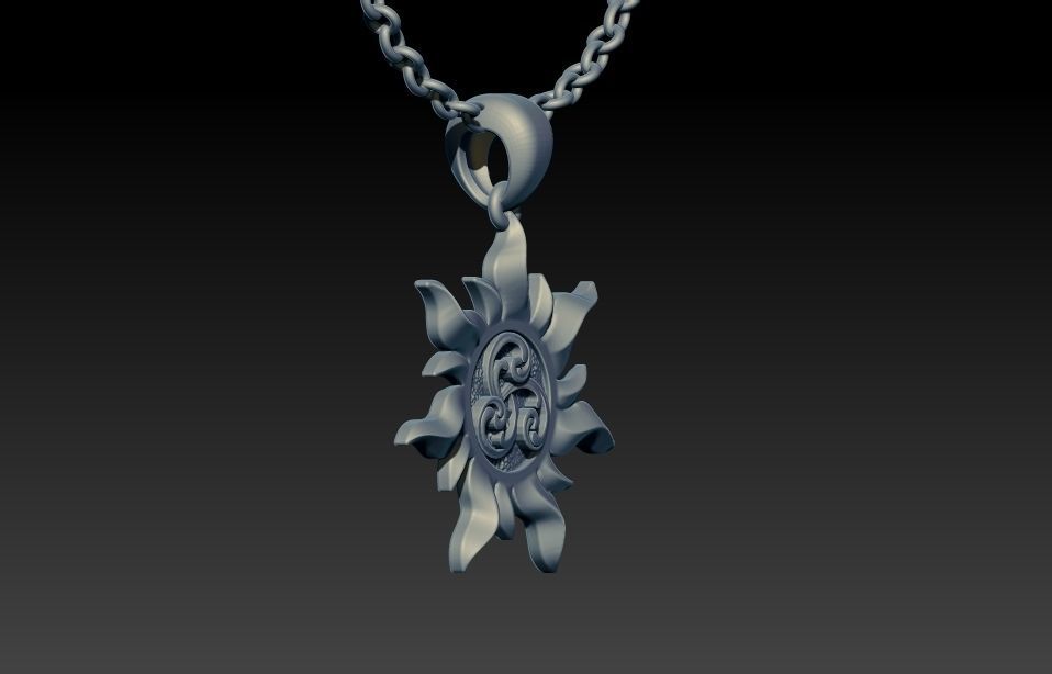 Sun pandent NO1 Free 3D print model_15