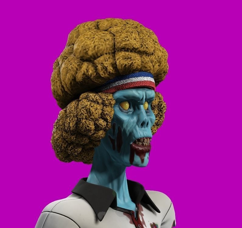 stylized zombie ryan Low-poly 3D model_5