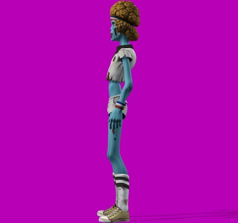 stylized zombie ryan Low-poly 3D model_2