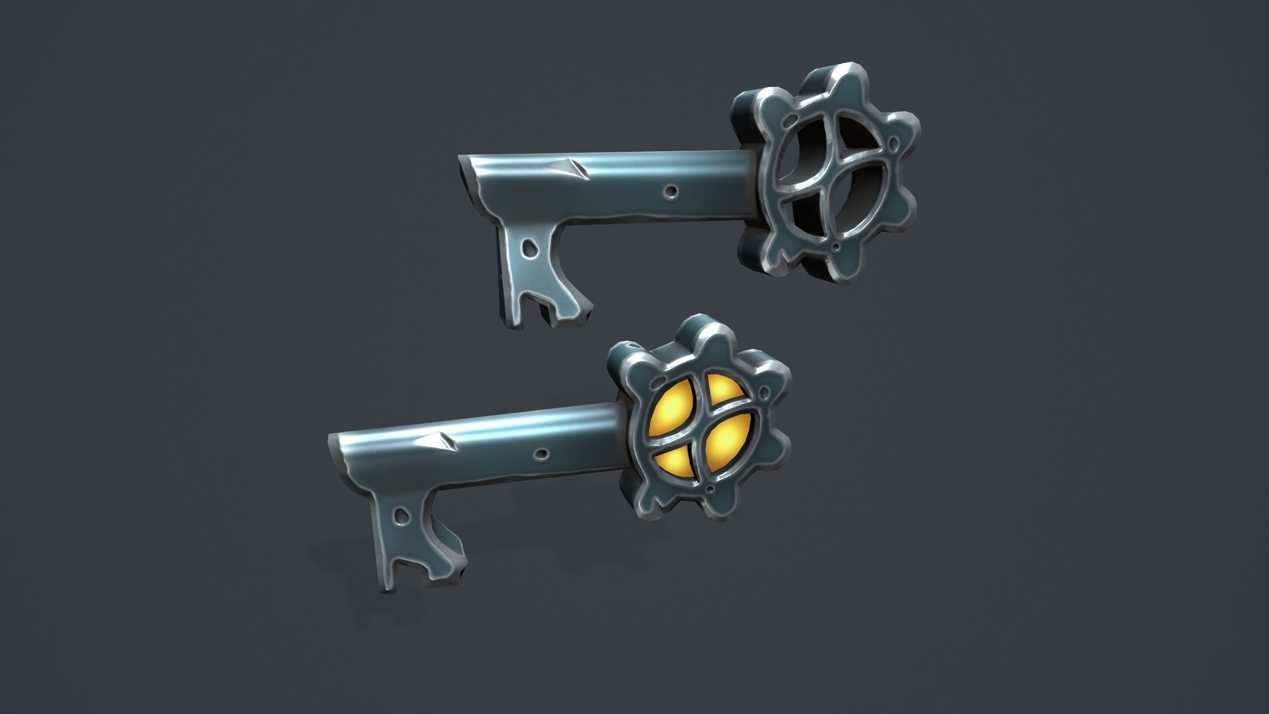 Castle chest Low-poly 3D model_25