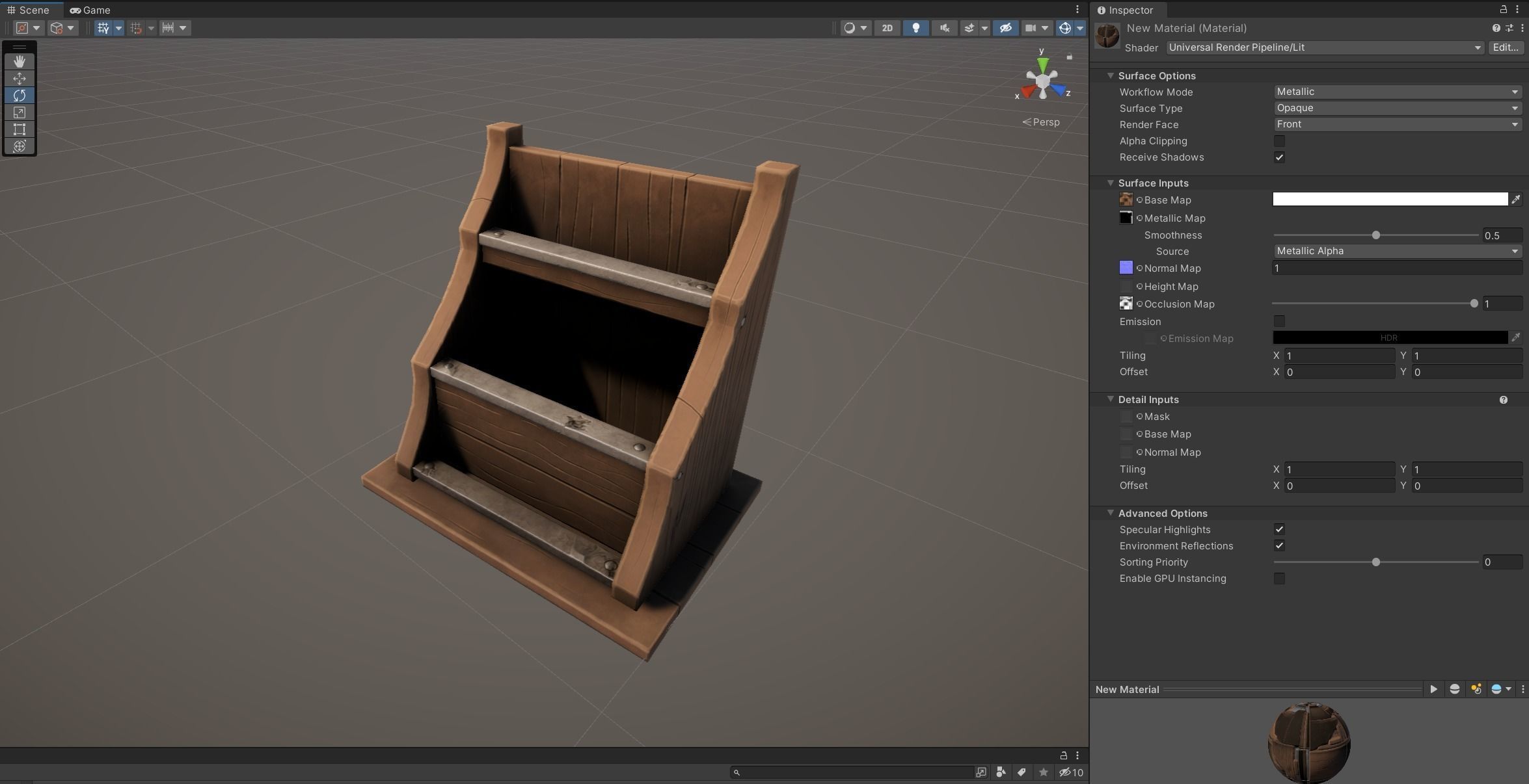 Stylized Alchemy Shelf Low-poly 3D model_11