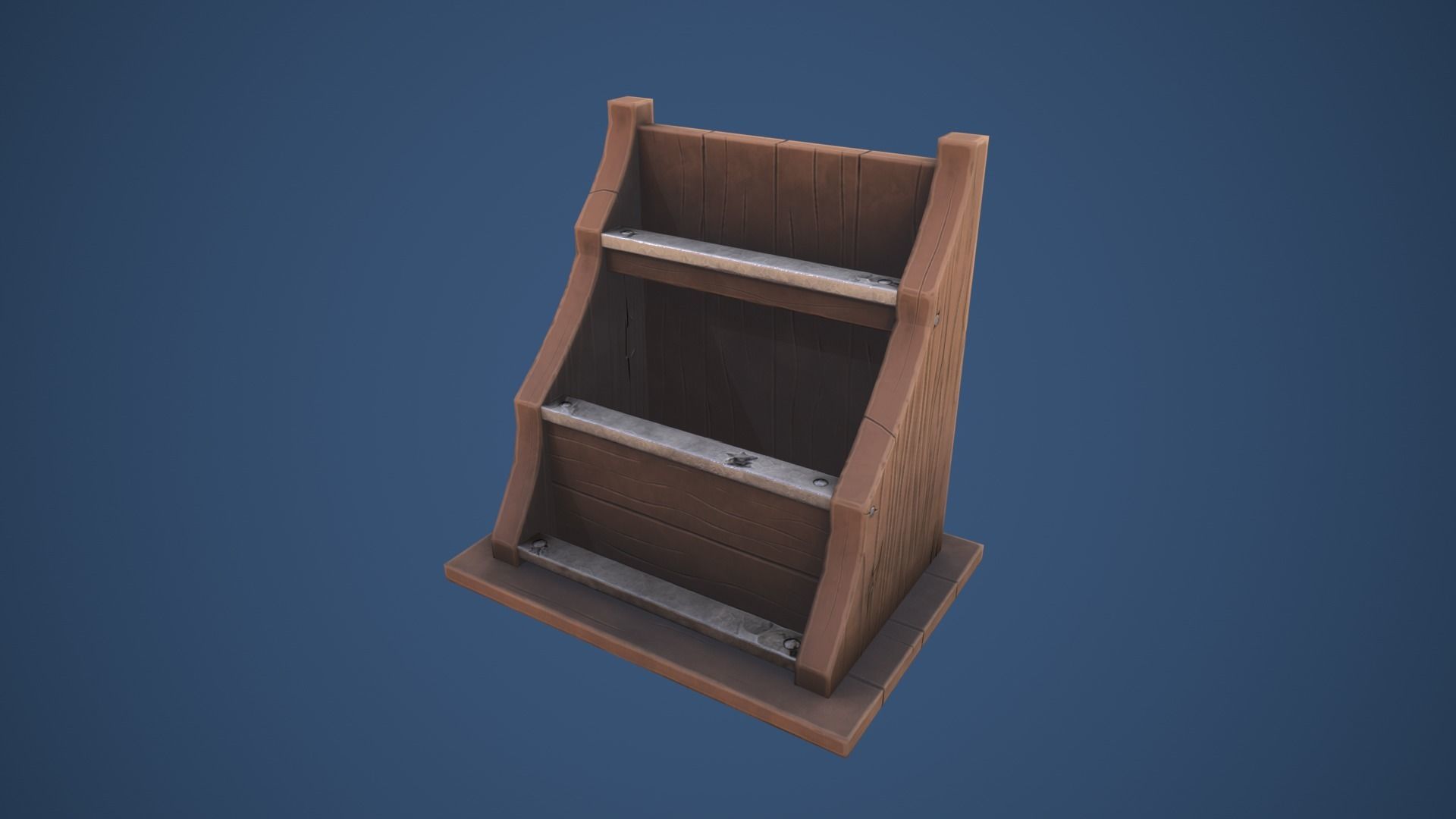 Stylized Alchemy Shelf Low-poly 3D model_2