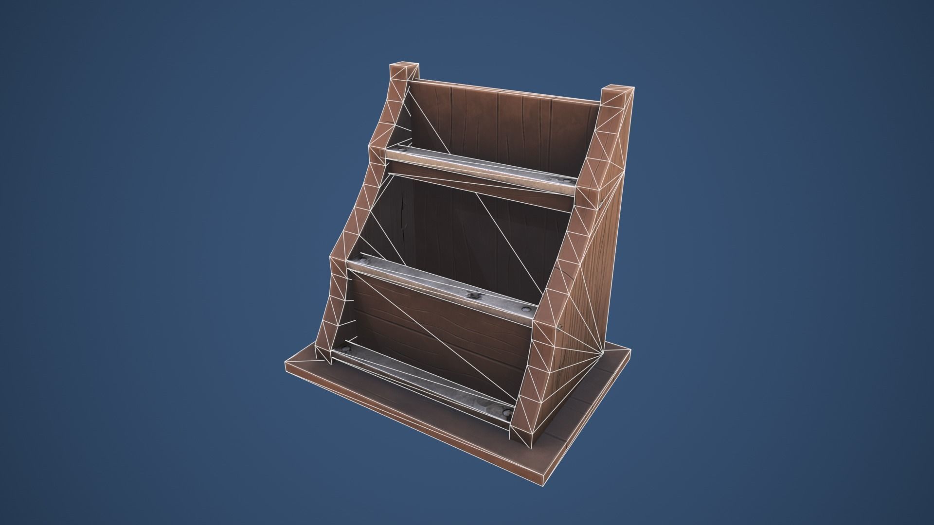 Stylized Alchemy Shelf Low-poly 3D model_3