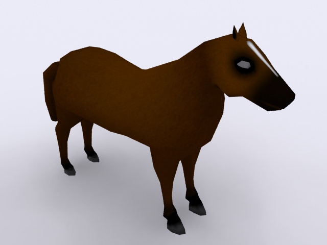 Low-poly Horse Free low-poly 3D model_1