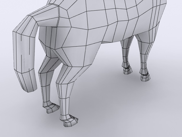 Low-poly Horse Free low-poly 3D model_10