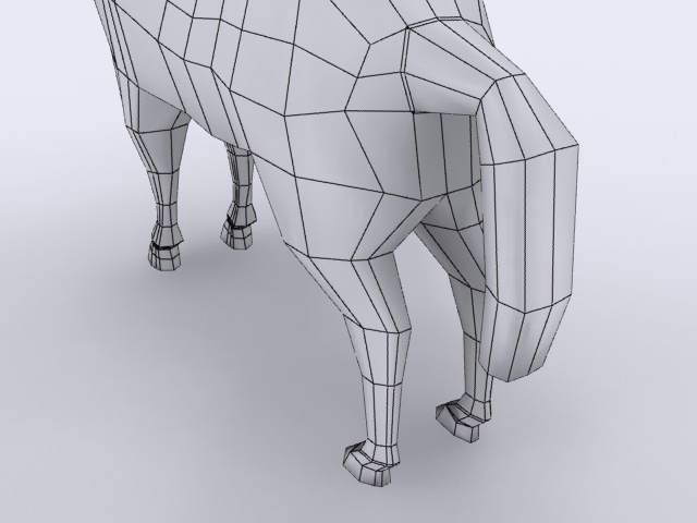 Low-poly Horse Free low-poly 3D model_9