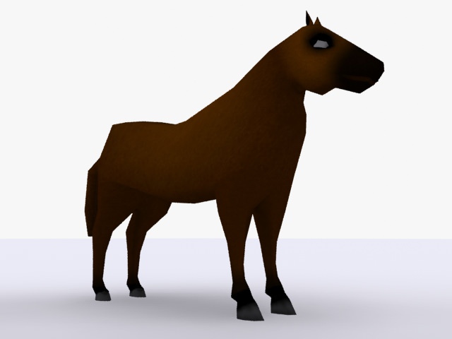 Low-poly Horse Free low-poly 3D model_3