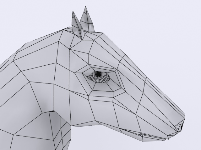 Low-poly Horse Free low-poly 3D model_11