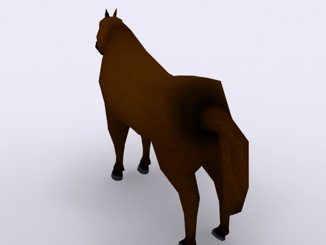 Low-poly Horse Free low-poly 3D model_5