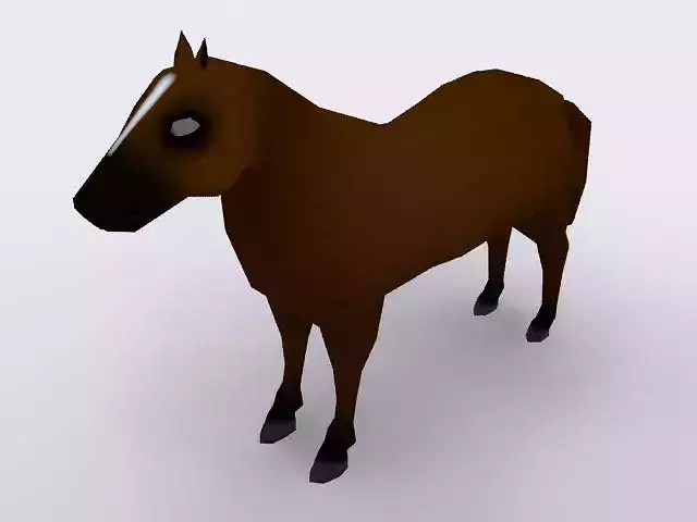 Low-poly Horse Free low-poly 3D model