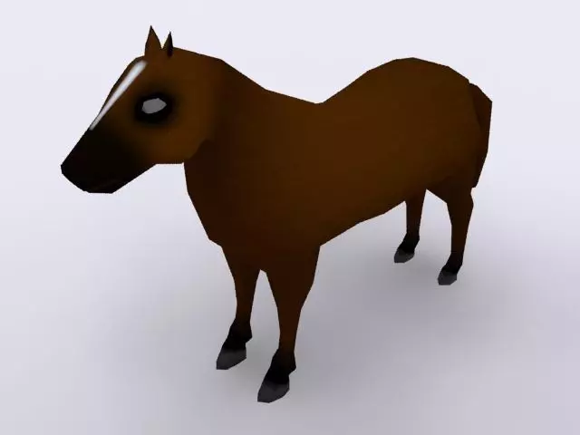 Low-poly Horse Free low-poly 3D model_0