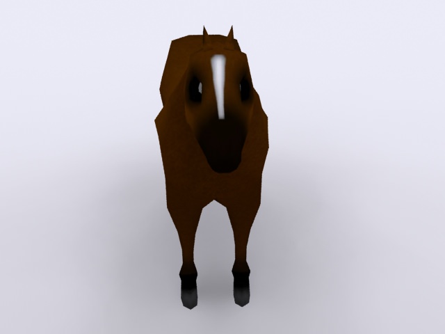 Low-poly Horse Free low-poly 3D model_2